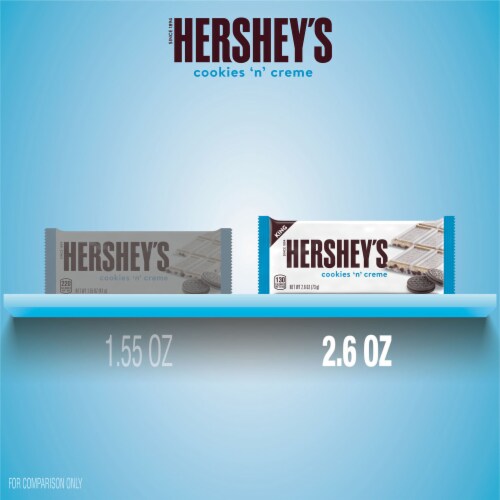 HERSHEY'S Cookies 'n' Creme King Size Candy Bar Perspective: bottom