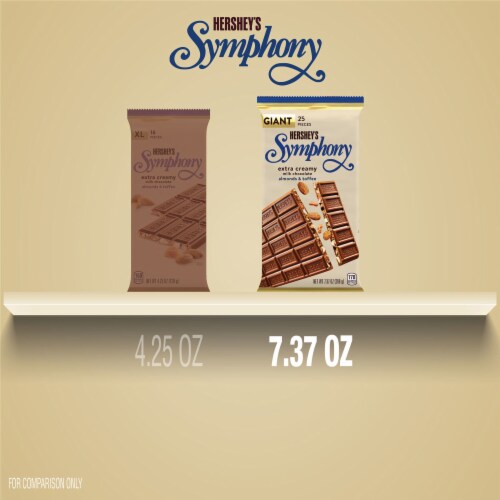 HERSHEY'S SYMPHONY Chocolate Almond Toffee Giant Candy Bar Perspective: bottom