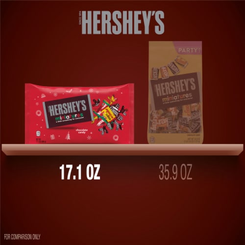 HERSHEY'S Miniatures Assorted Chocolate Christmas Candy Bag Perspective: bottom
