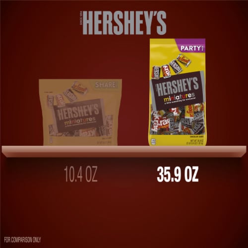 HERSHEY'S Miniatures Assorted Chocolate Candy Party Pack Perspective: bottom