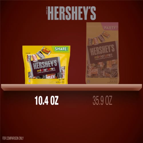 HERSHEY'S Miniatures Assorted Chocolate Candy Share Pack Perspective: bottom