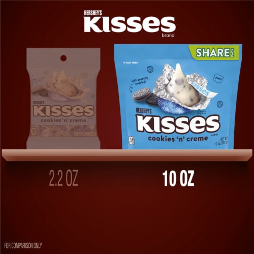 HERSHEY'S KISSES Cookies 'n' Creme Candy Share Pack Perspective: bottom