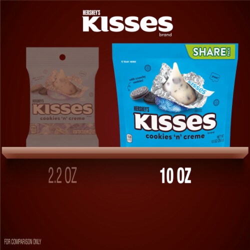HERSHEY'S KISSES Cookies 'n' Creme Candy Share Pack Perspective: bottom