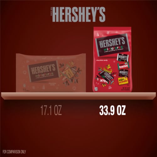 HERSHEY'S Miniatures Assorted Chocolate Christmas Candy Bulk Bag Perspective: bottom