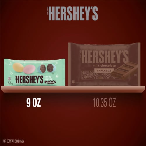 HERSHEY'S Candy Coated Milk Chocolate Eggs Easter Candy Bag Perspective: bottom