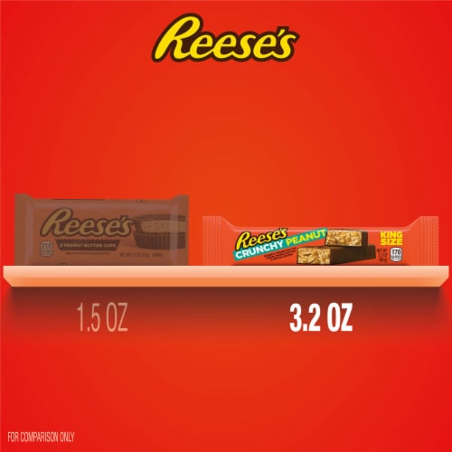 REESE'S Crunchy Peanut Chocolate Peanut Butter and Peanuts King Size Candy Bar Perspective: bottom