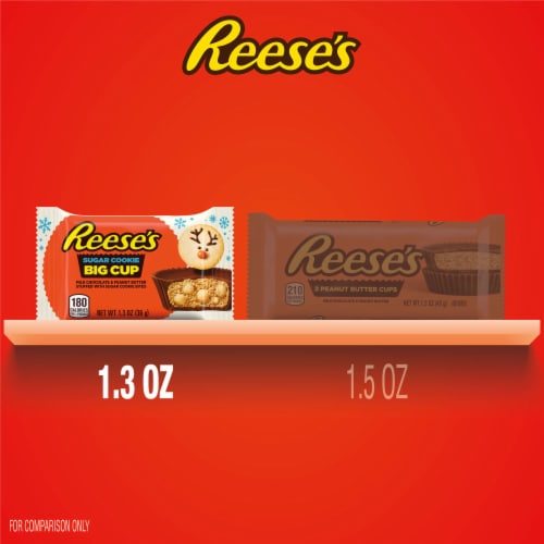 REESE'S Big Cup Sugar Cookie Milk Chocolate Peanut Butter Cups Christmas Candy Pack Perspective: bottom