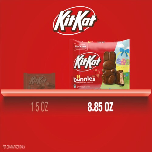 KIT KAT® Milk Chocolate Wafer Snack Size Bunnies Easter Candy Bag Perspective: bottom