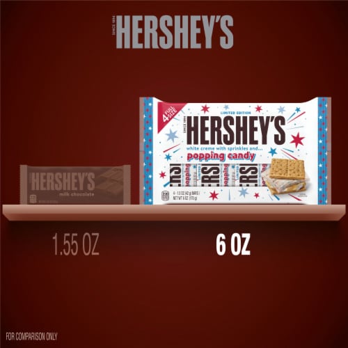 HERSHEY'S White Creme with Sprinkles and Popping Candy S'mores Candy Bars Perspective: bottom