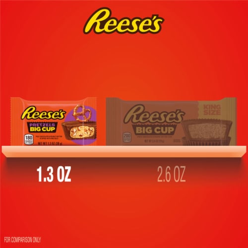 REESE'S Big Cup with Pretzels Milk Chocolate Peanut Butter Cups Candy Pack Perspective: bottom