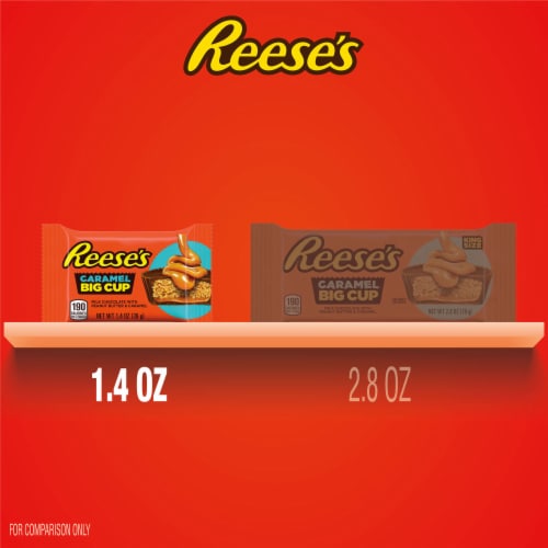 REESE'S Big Cup Caramel Milk Chocolate Peanut Butter Cups Candy Pack Perspective: bottom