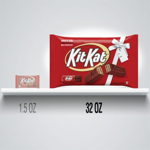 Kit Kat® Milk Chocolate Wafer Bars Holiday Candy Bag Perspective: bottom