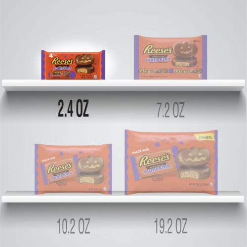 REESE'S Milk Chocolate Peanut Butter Pumpkins Candy Halloween Perspective: bottom