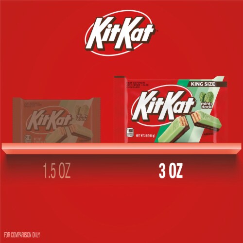 KIT KAT® DUOS Dark Chocolate Mint Wafer King Size Candy Bar Perspective: bottom