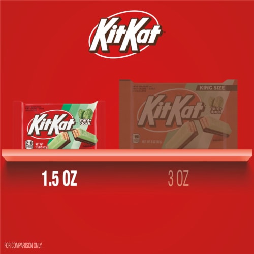 4) Kit Kat Duos Mint & Dark Chocolate King Size Candy Bars 3 Oz