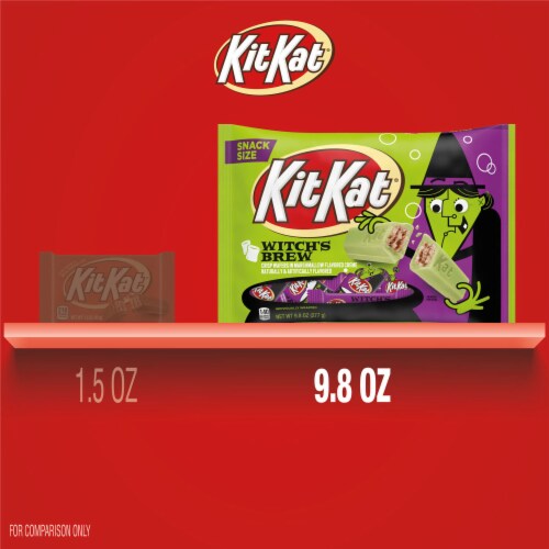 KIT KAT® Witch's Brew Marshmallow Creme Wafer Snack Size Halloween Candy Bag Perspective: bottom