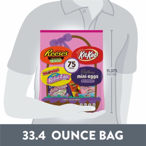Hershey Chocolate Assortment Treats Easter Candy Bulk Variety Bag Perspective: bottom