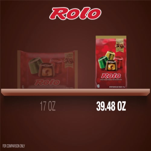 ROLO® Rich Chocolate Caramels Christmas Candy Bulk Bag Perspective: bottom