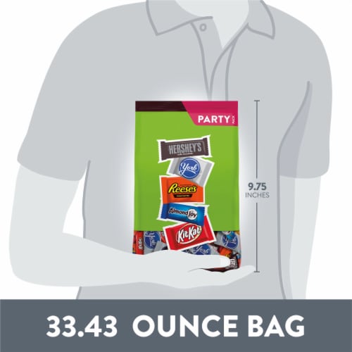 Hershey Assorted Chocolate Flavored Snack Size Candy Party Pack Perspective: bottom