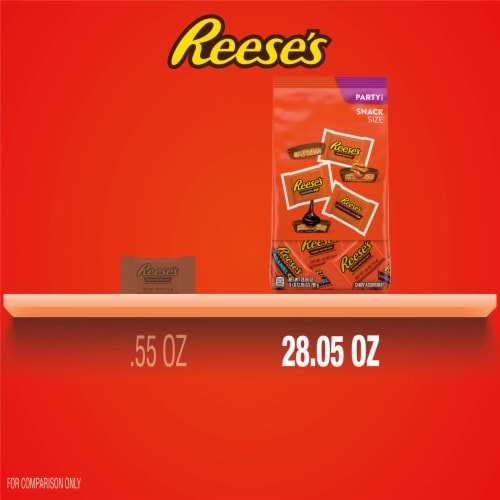 REESE'S Assorted Flavored Snack Size Peanut Butter Cups Candy Party Pack Perspective: bottom