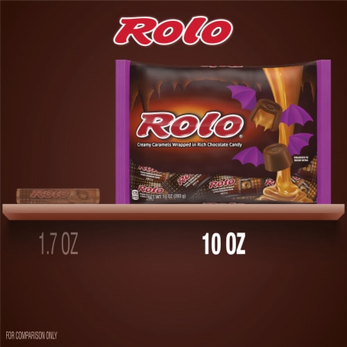ROLO® Creamy Caramels Wrapped in Rich Chocolate Candy Halloween Bag Perspective: bottom