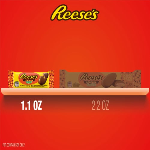 REESE'S STUFFED WITH PIECES Milk Chocolate Peanut Butter Easter Eggs Candy Perspective: bottom