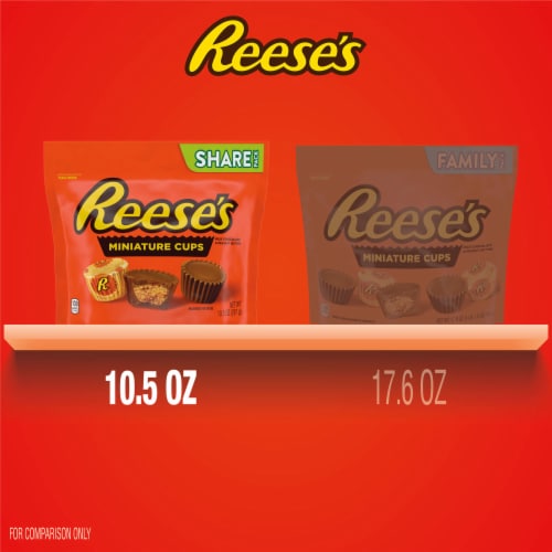 REESE'S Miniatures Milk Chocolate and Peanut Butter Cups Candy Share Pack Perspective: bottom