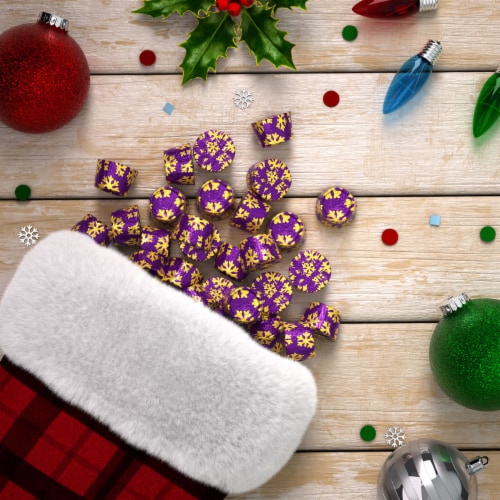 ROLO® Rich Dark Chocolate Salted Caramels Christmas Candy Bag Perspective: bottom