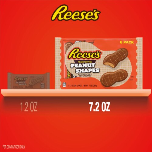 REESE'S Milk Chocolate Peanut Butter Peanut Shapes Candy Packs Perspective: bottom