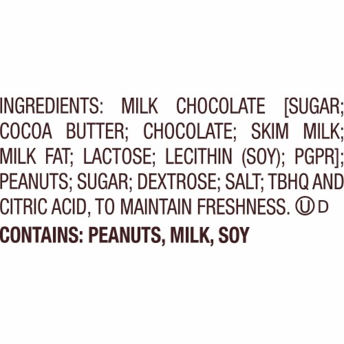 REESES MILK CHOCOLATE PEANUT BUTTER CUP STANDARD BAR BOX Perspective: bottom