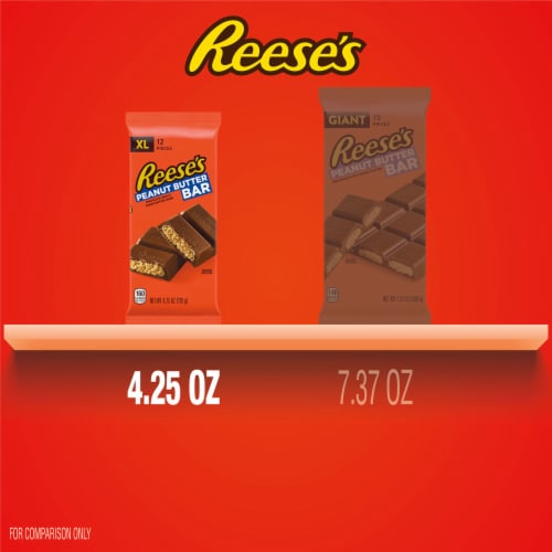 REESE'S Milk Chocolate filled with REESE'S Peanut Butter XL Candy Perspective: bottom