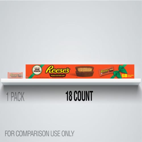 REESE'S Milk Chocolate Peanut Butter Cups Candy Christmas Packs Perspective: bottom