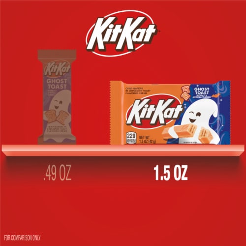 KIT KAT® Cinnamon Toast Flavored Creme Wafer Snack Size Halloween Candy Bar Perspective: bottom