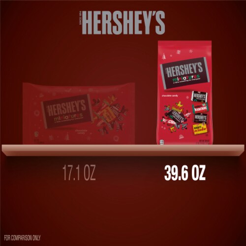 HERSHEY'S Miniatures Assorted Chocolate Christmas Candy Bulk Bag Perspective: bottom