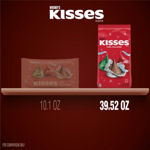 HERSHEY'S KISSES Milk Chocolate Christmas Candy Bulk Bag Perspective: bottom