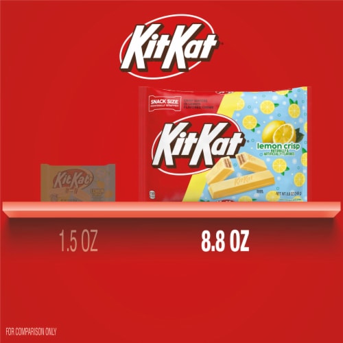KIT KAT® Lemon Flavored Creme Wafer Snack Size Easter Candy Bag Perspective: bottom