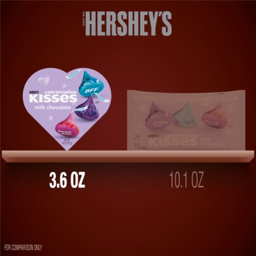 HERSHEY'S KISSES Milk Chocolate Valentine Candy Gift Box Perspective: bottom