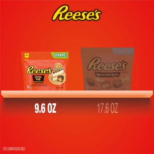 REESE'S Miniatures Peanut Butter Pie Flavored Peanut Butter Cups Candy Share Pack Perspective: bottom