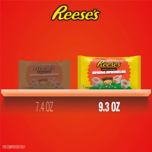 REESE'S Miniatures with Sprinkles Milk Chocolate Peanut Butter Cups Easter Candy Bag Perspective: bottom