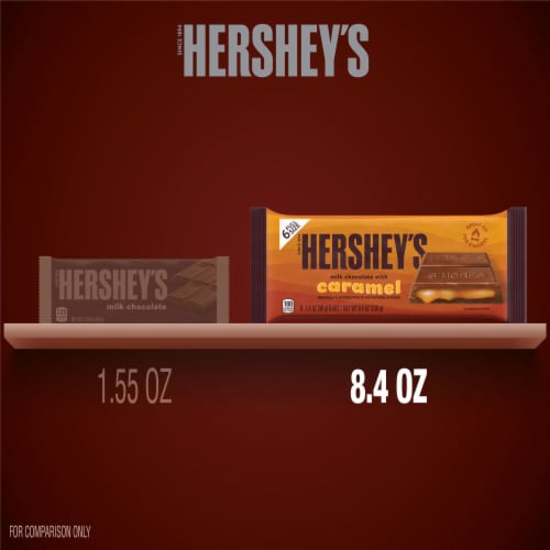 HERSHEY'S Milk Chocolate with Caramel Candy Bars Perspective: bottom