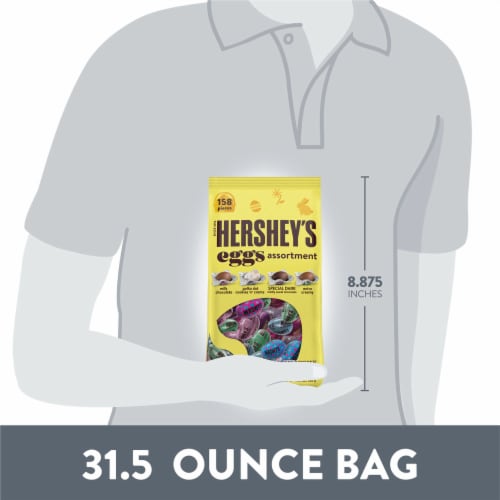 HERSHEY'S Assorted Flavored Eggs Easter Candy Bag Perspective: bottom