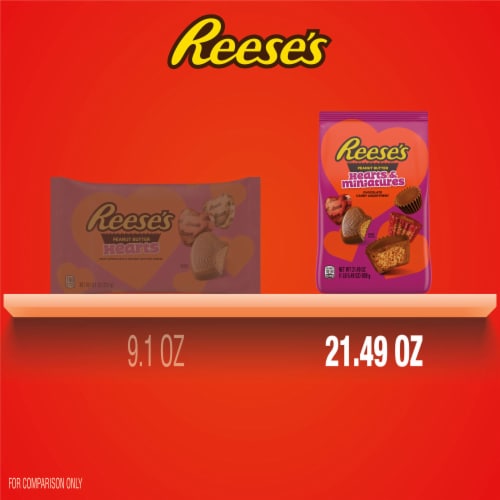 REESE'S Assorted Chocolate Peanut Butter Shapes Valentine Candy Bag Perspective: bottom