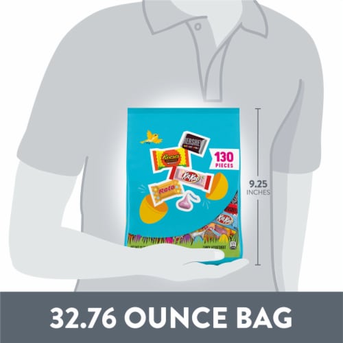 Hershey Assorted Chocolate Easter Candy Bulk Bag Perspective: bottom