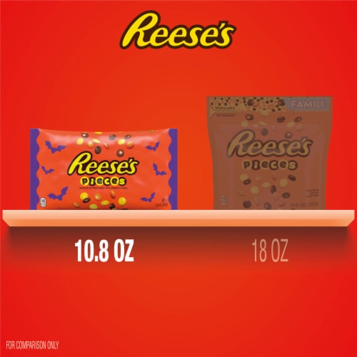 REESE'S PIECES Peanut Butter in a Crunchy Shell Halloween Candy Bag Perspective: bottom