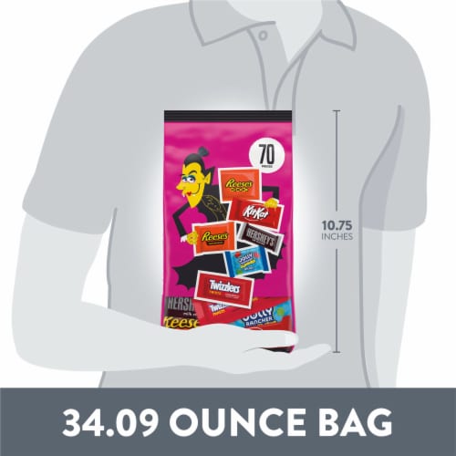 Hershey Assorted Flavored Halloween Candy Bulk Bag Perspective: bottom
