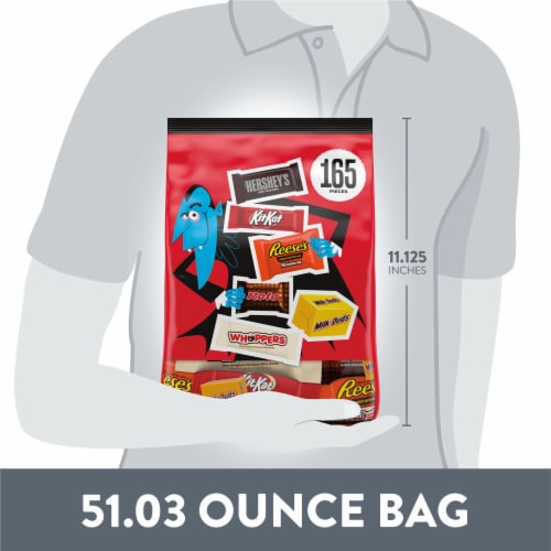 Hershey Assorted Flavored Halloween Candy Bulk Bag Perspective: bottom
