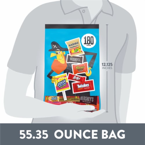 Hershey Assorted Flavored Halloween Candy Bulk Bag Perspective: bottom