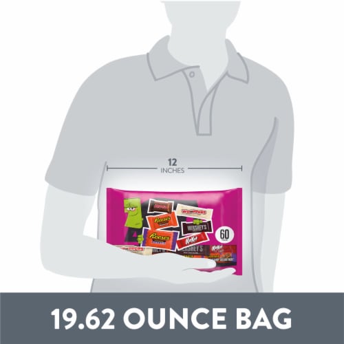 Hershey Assorted Flavored Halloween Candy Bag Perspective: bottom