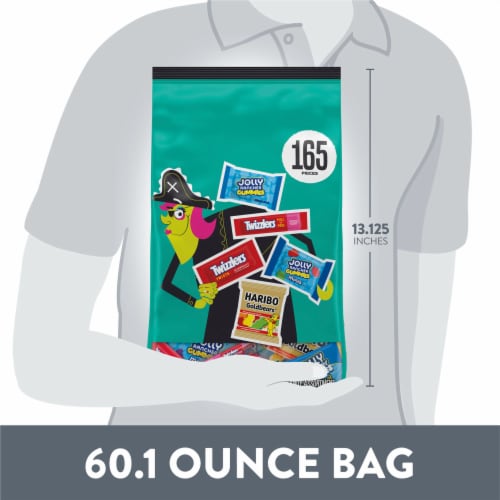 HARIBO JOLLY RANCHER and TWIZZLERS Assorted Fruit Flavored Halloween Candy Bulk Bag Perspective: bottom