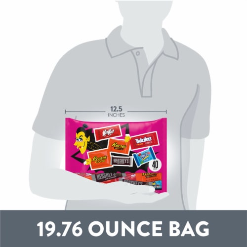 Hershey Assorted Flavored Halloween Candy Bag Perspective: bottom